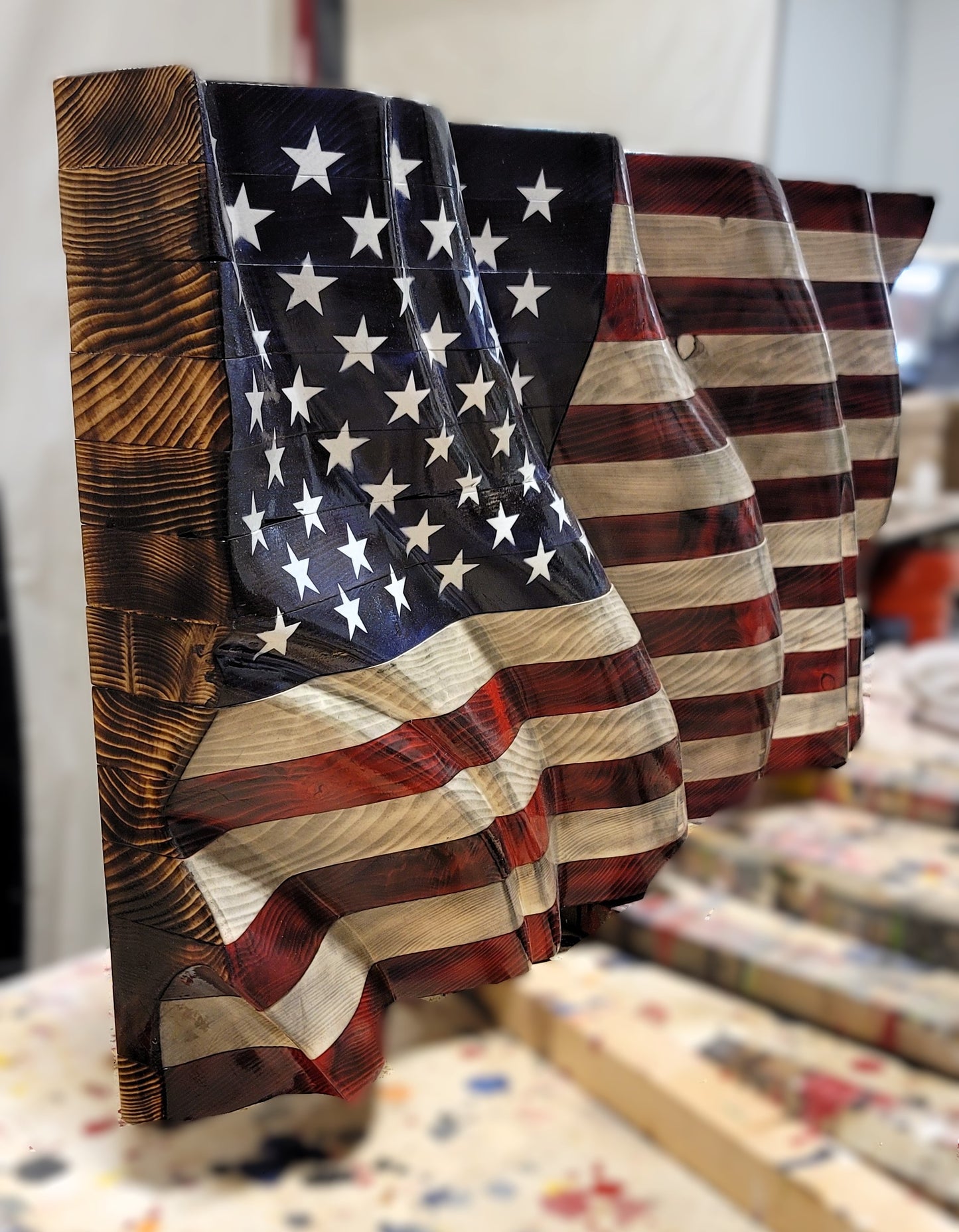 Custom Hand Carved Flags