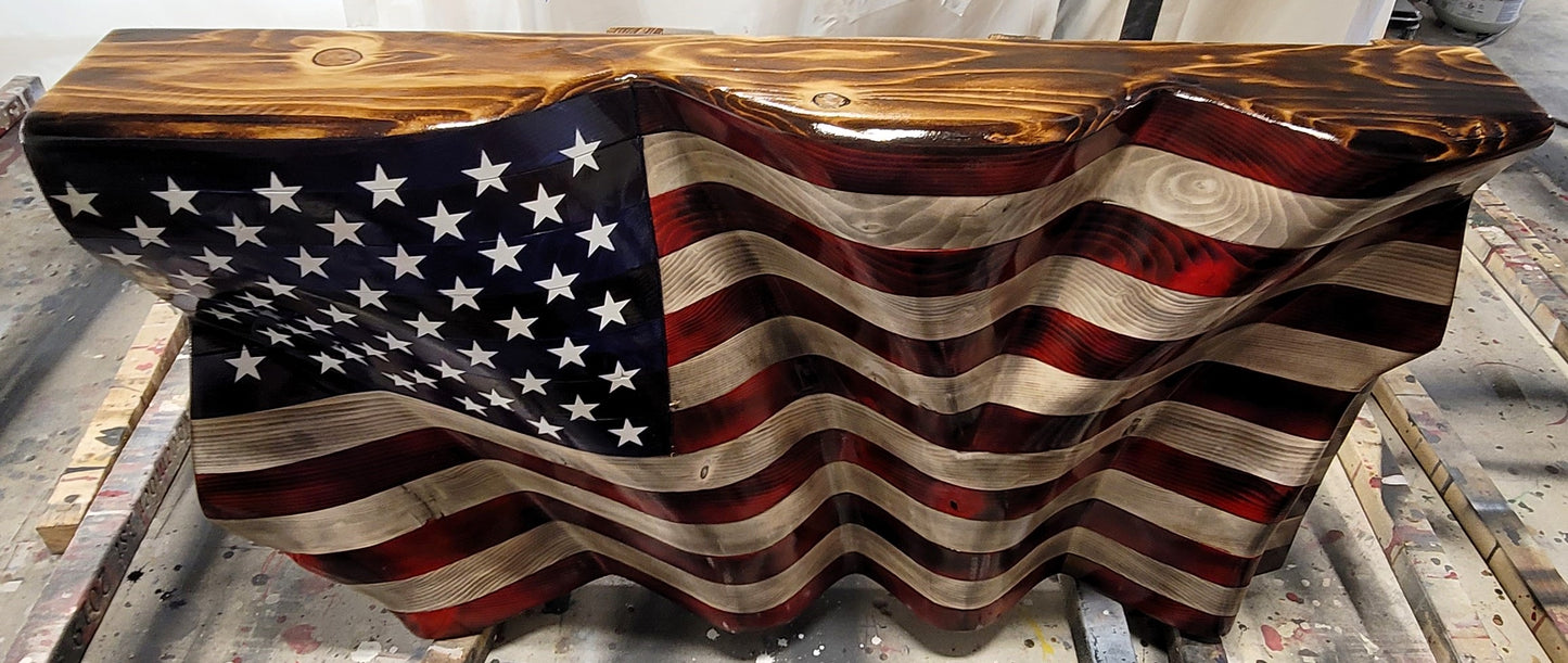 Custom Hand Carved Flags