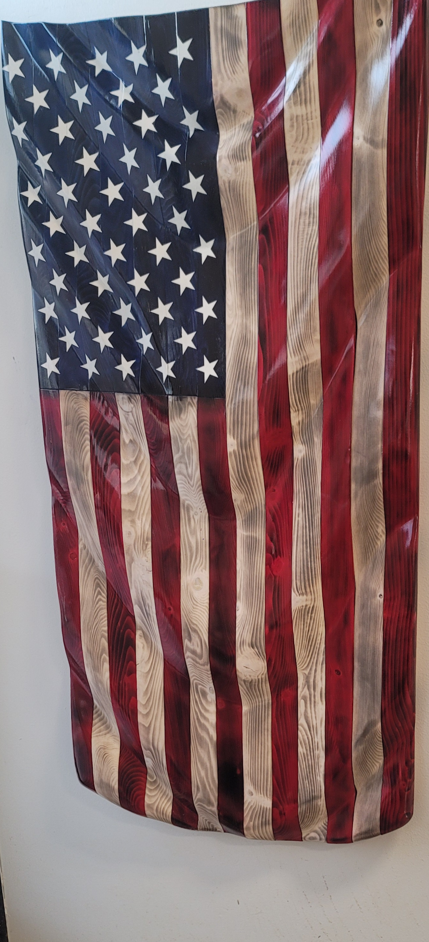 Custom Hand Carved Flags