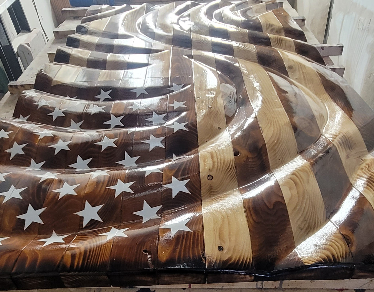 Custom Hand Carved Flags