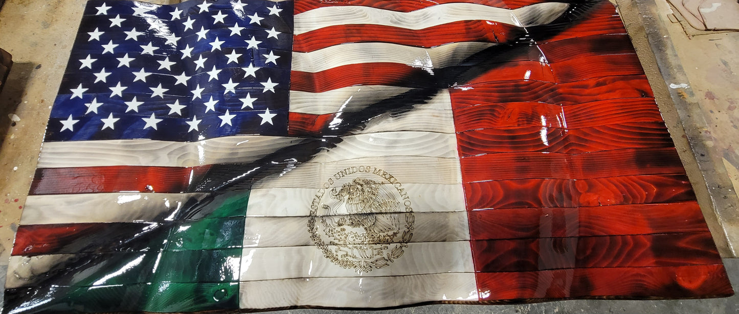 Custom Hand Carved Flags