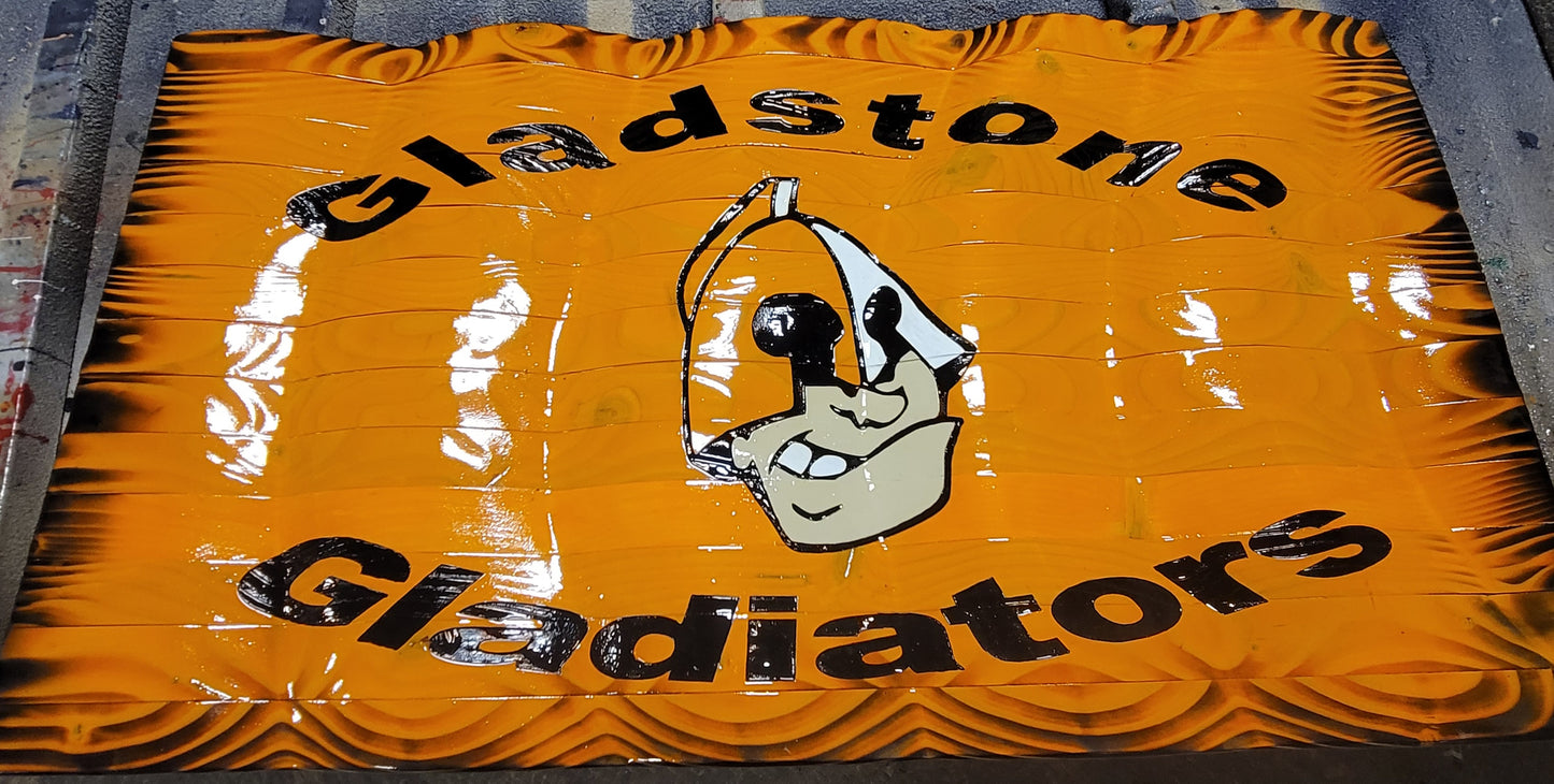 Custom Hand Carved Flags