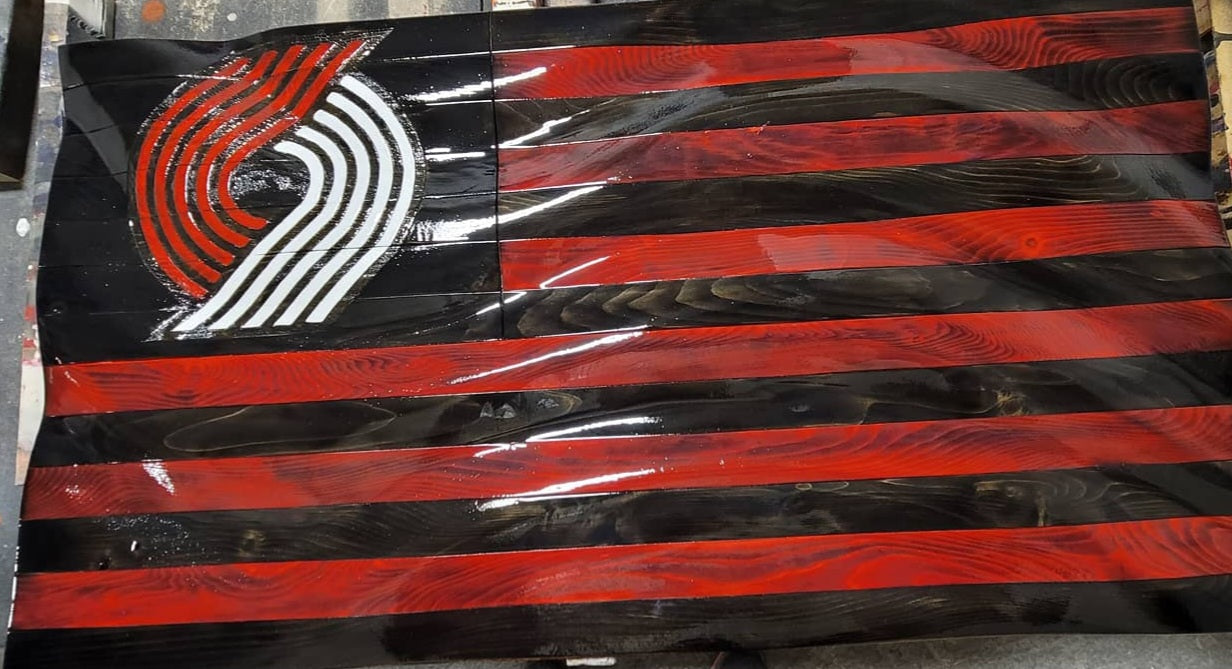 Custom Hand Carved Flags