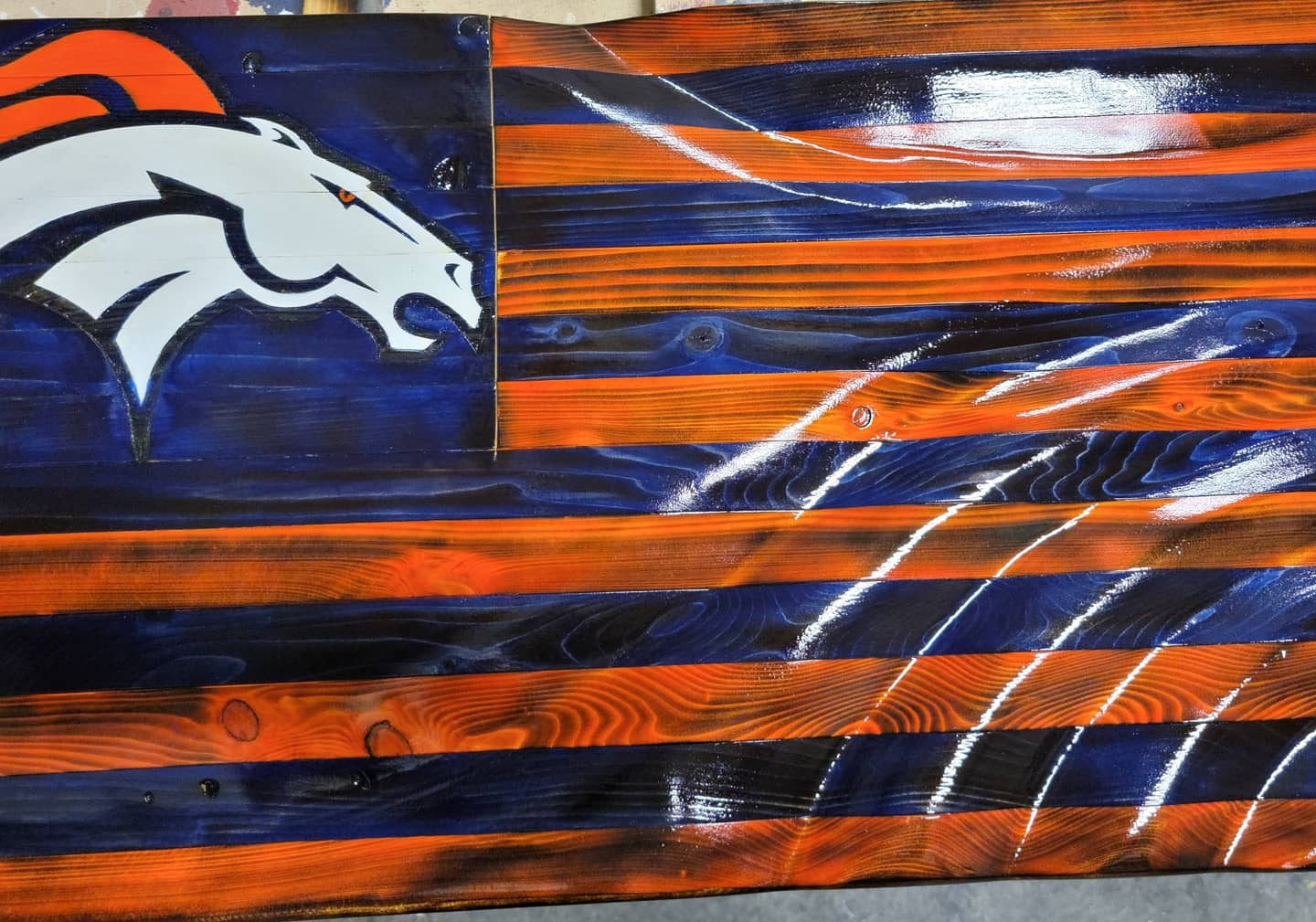Custom Hand Carved Flags