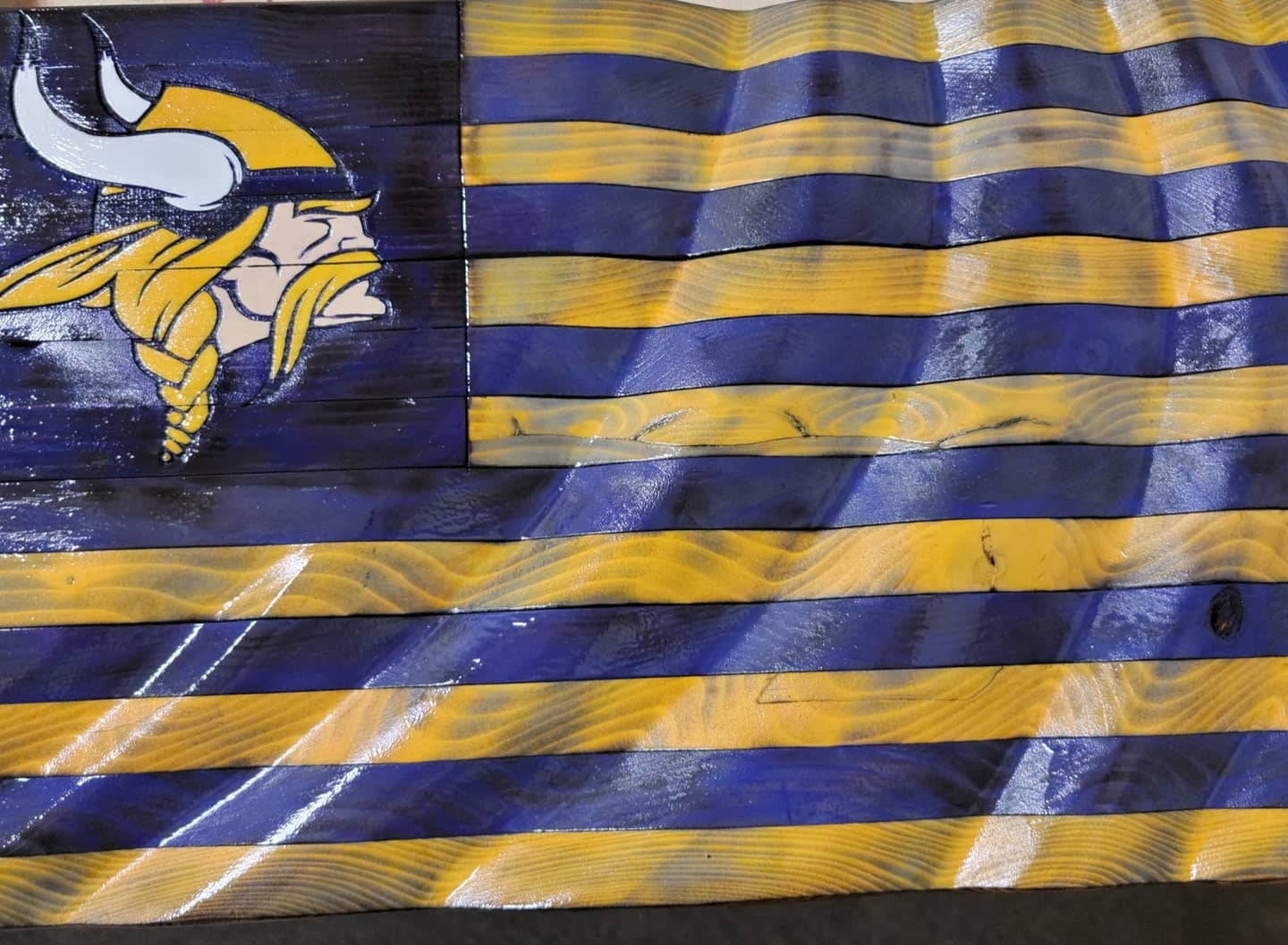 Custom Hand Carved Flags