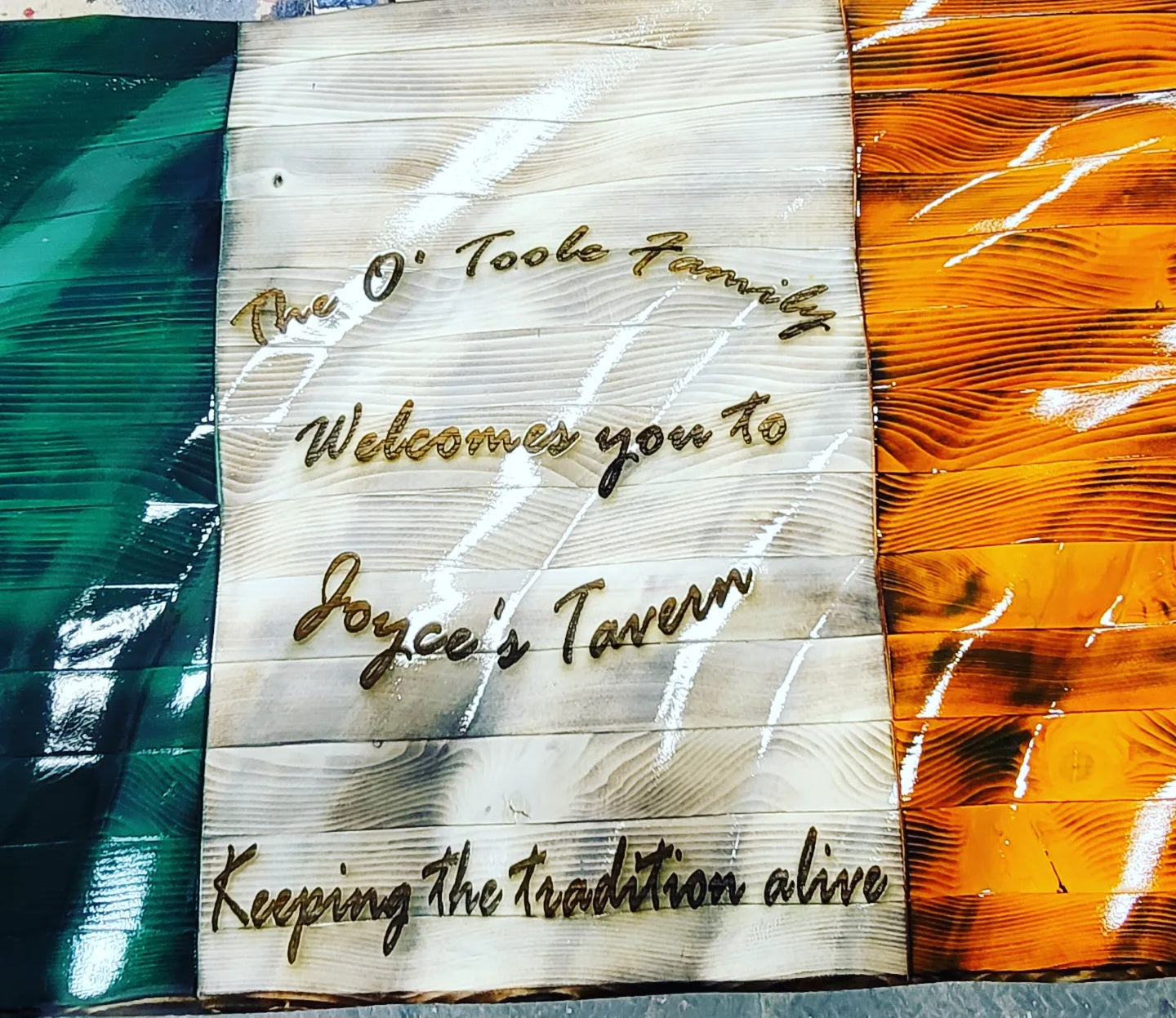 Custom Hand Carved Flags