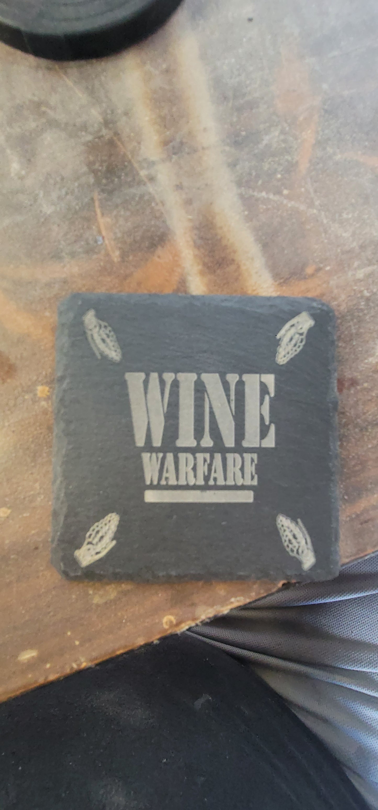 Custom Laser etched slate coasters
