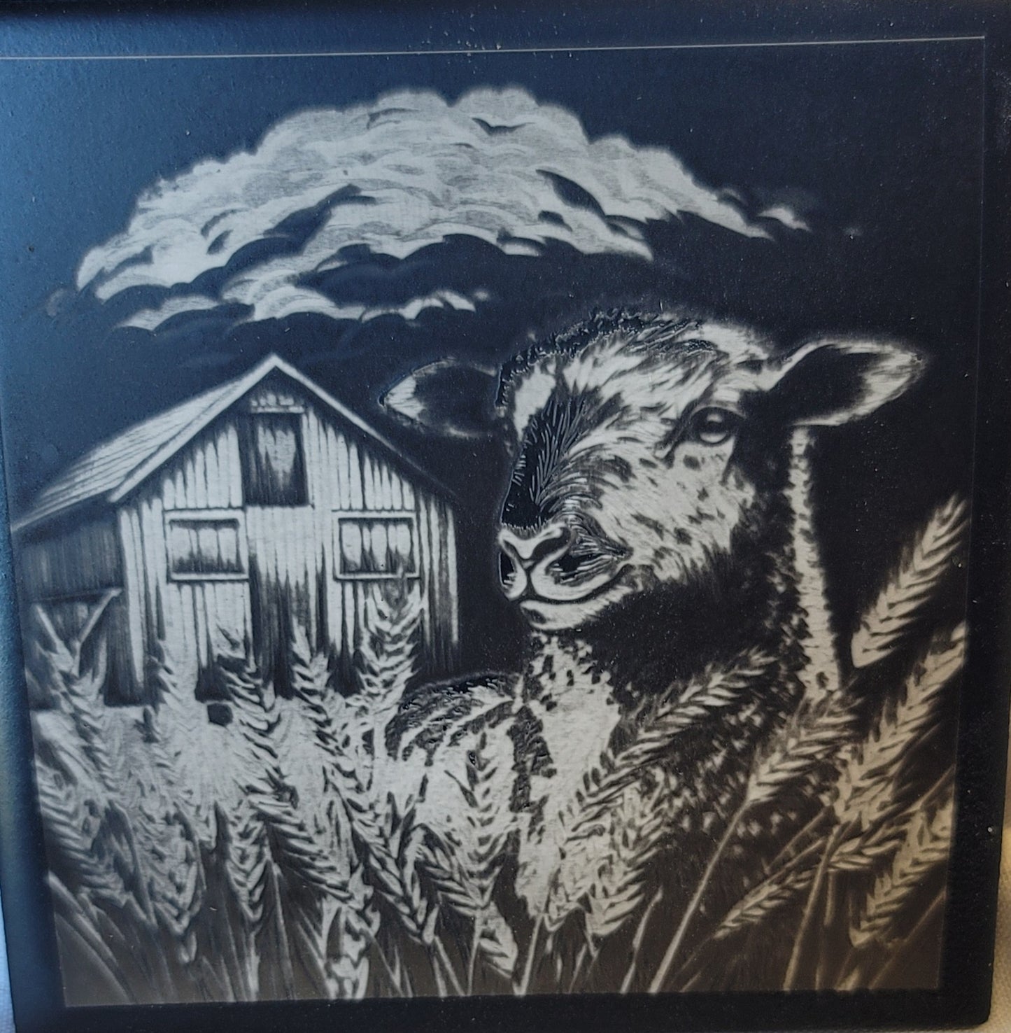 Custom Laser etched slate coasters