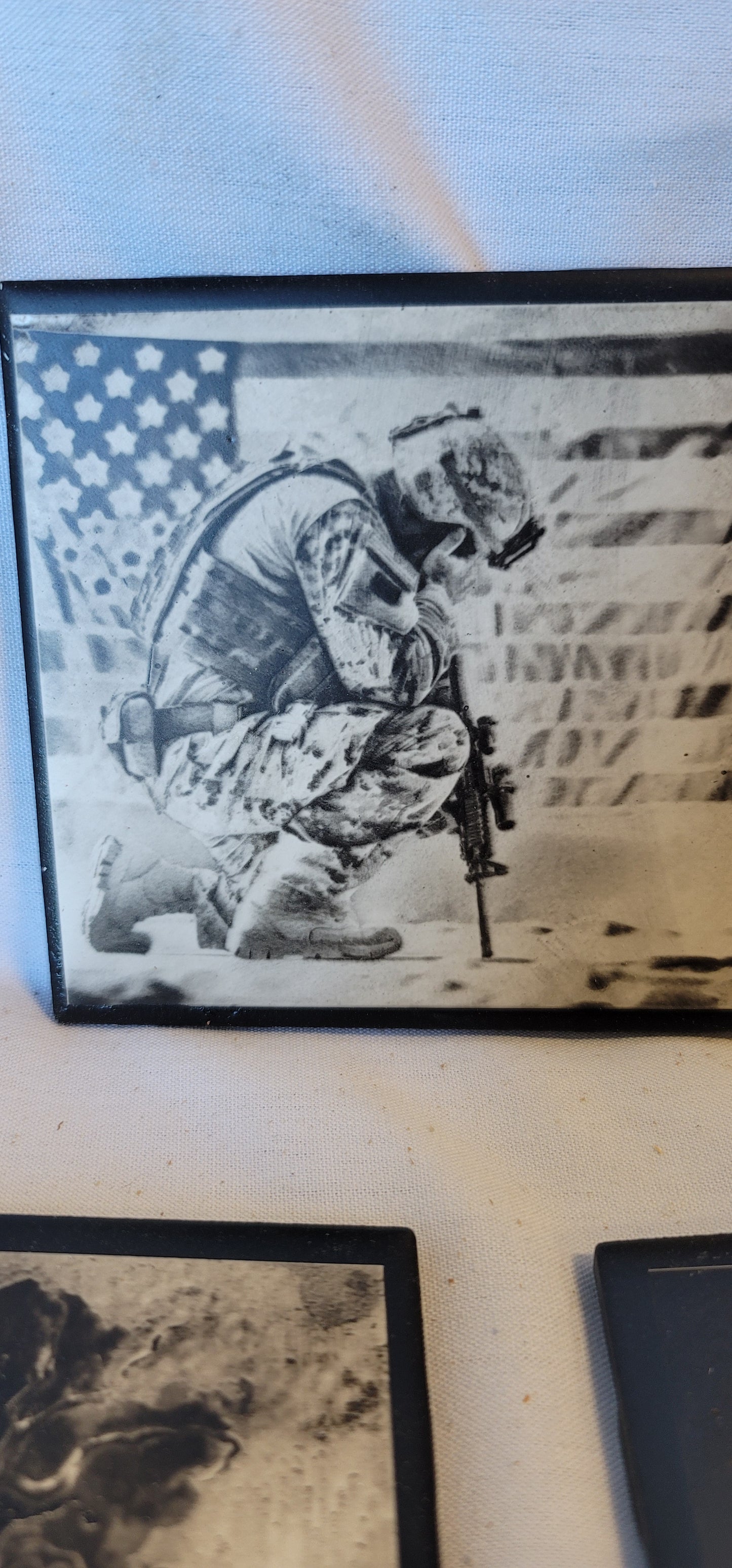 Custom Laser etched slate coasters