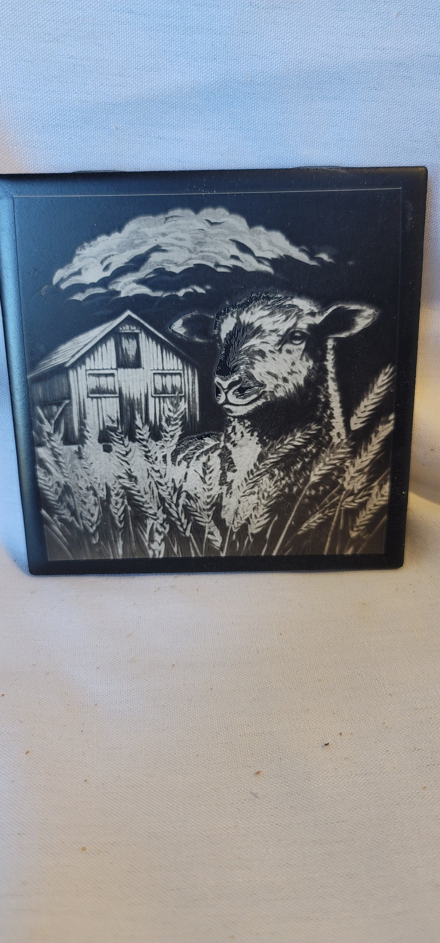 Custom Laser etched slate coasters