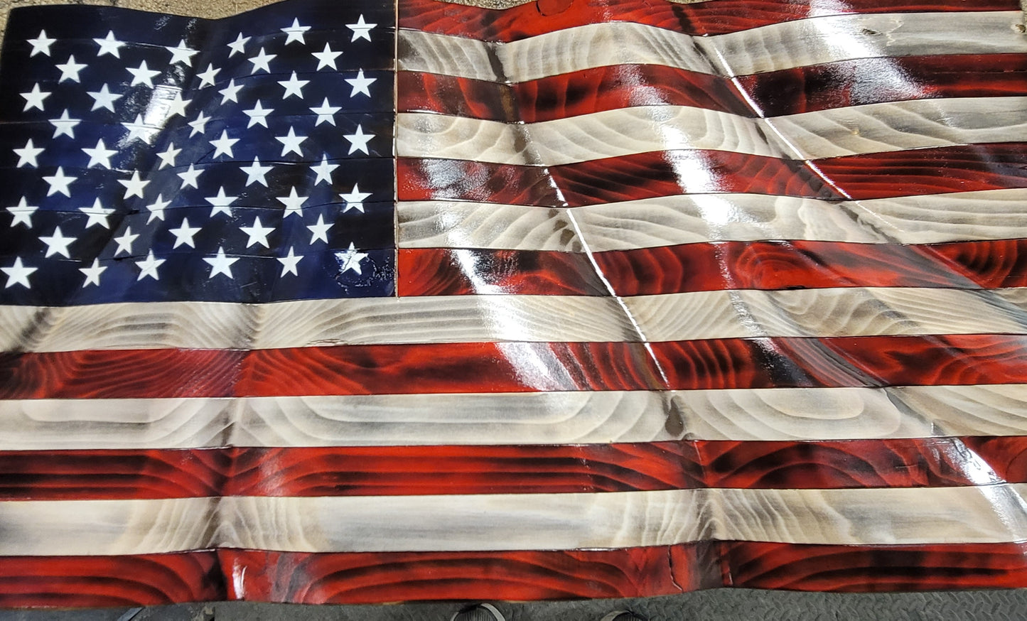 Custom Hand Carved Flags