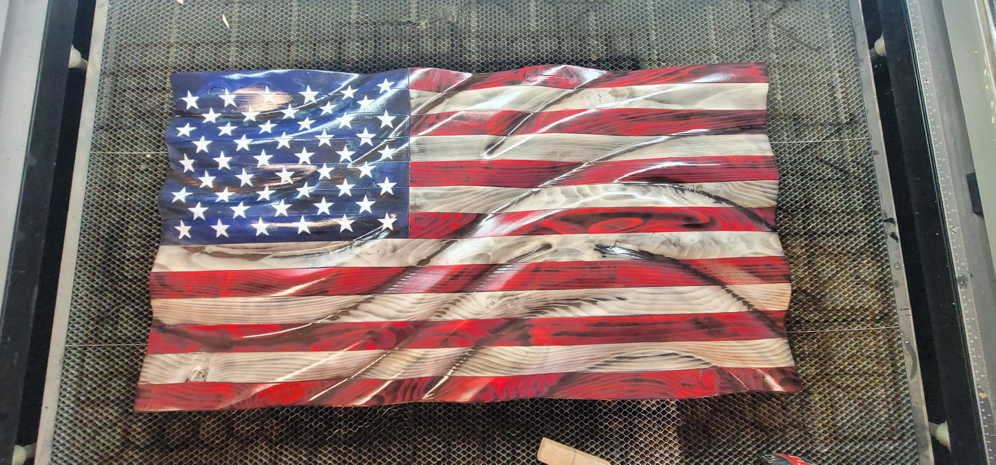 Custom Hand Carved Flags