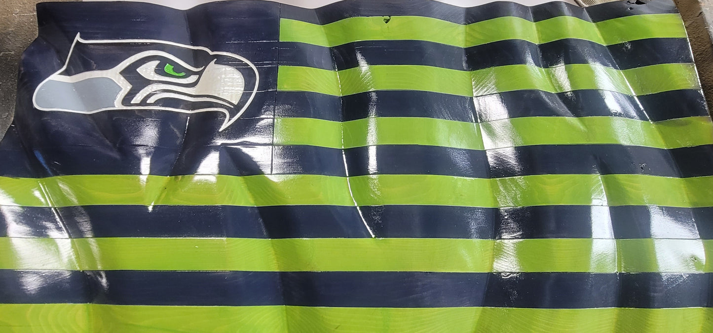 Custom Hand Carved Flags