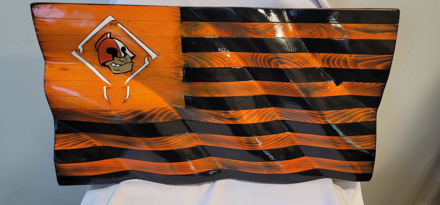 Custom Hand Carved Flags