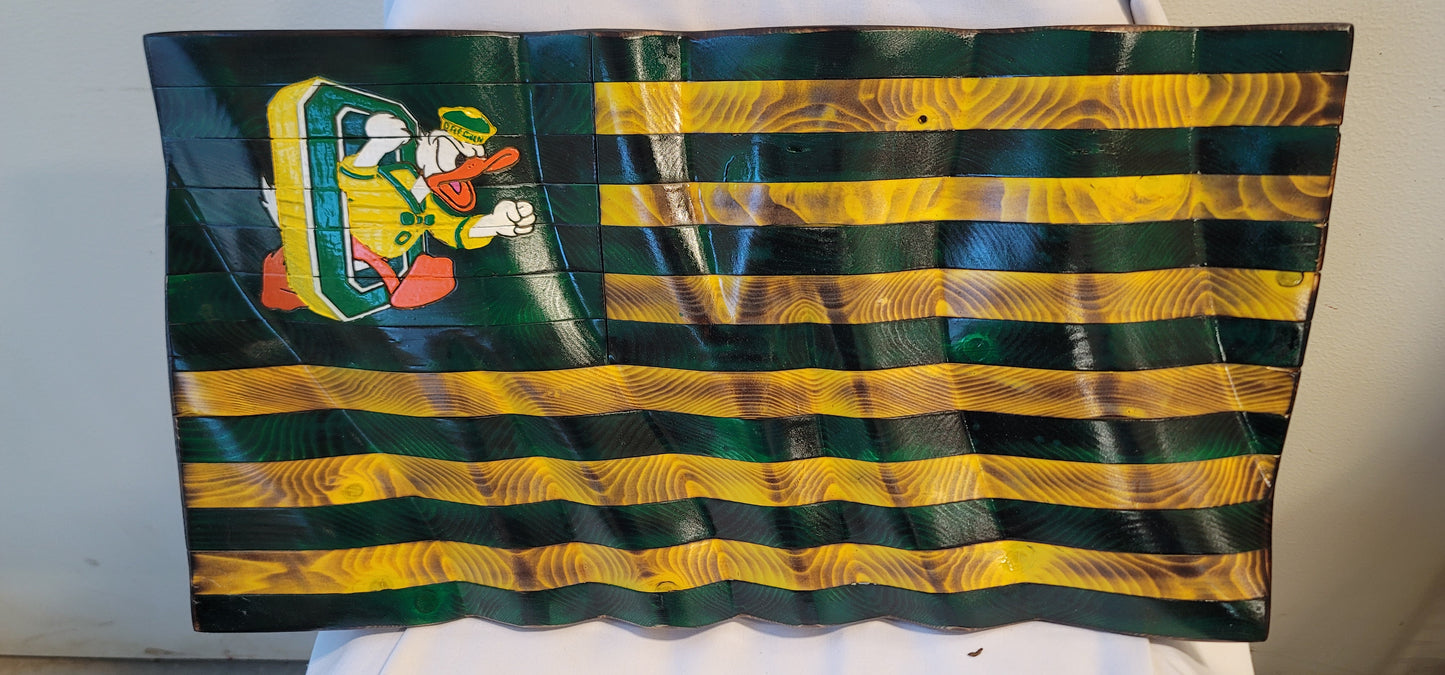Custom Hand Carved Flags