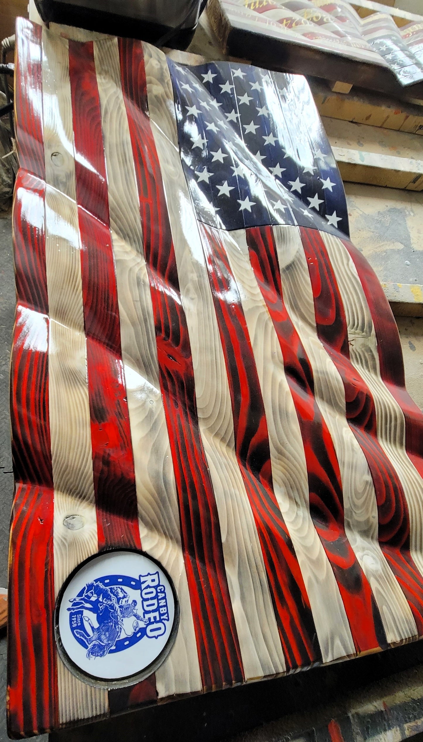 Custom Hand Carved Flags