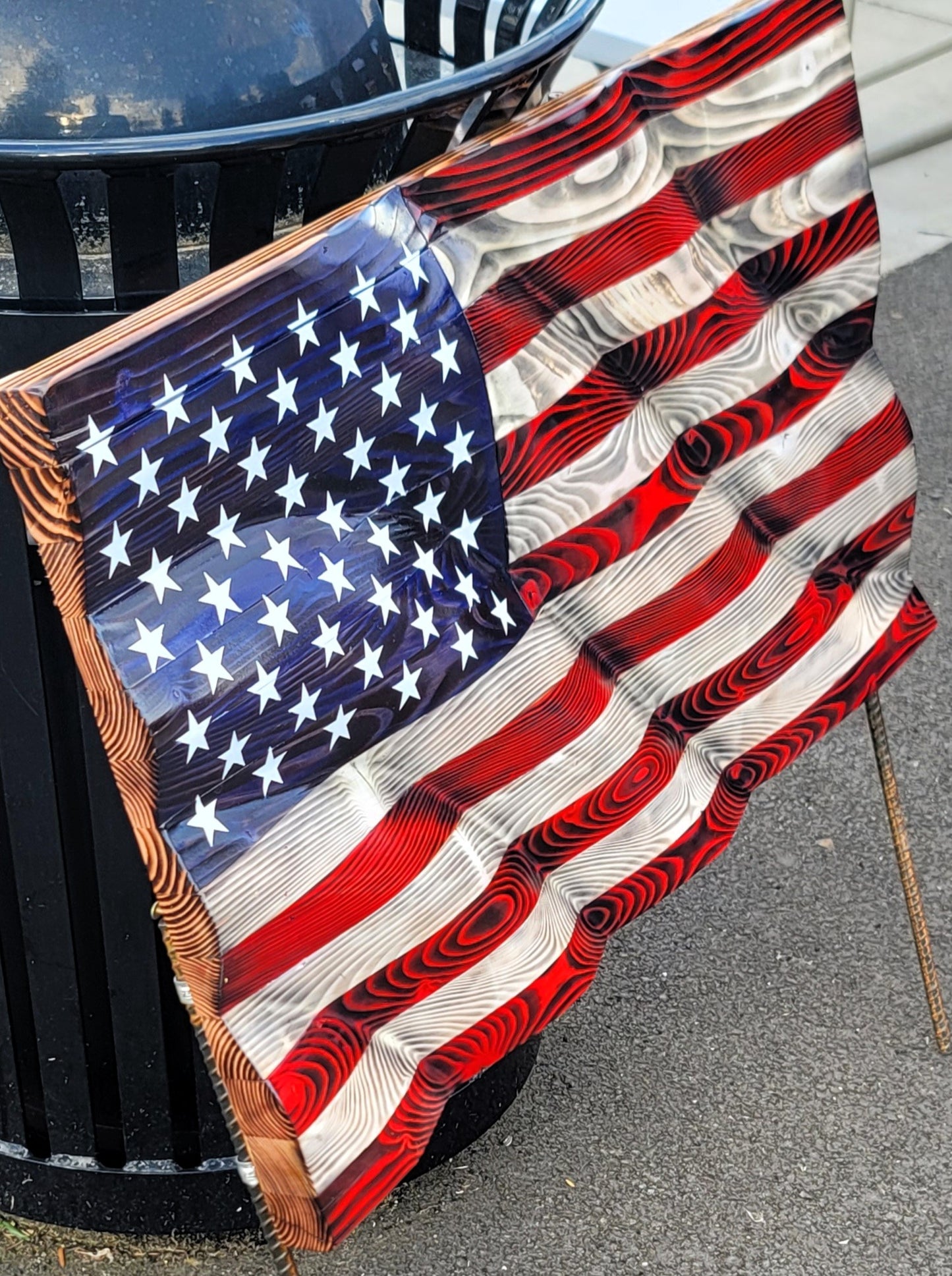 Custom Hand Carved Flags