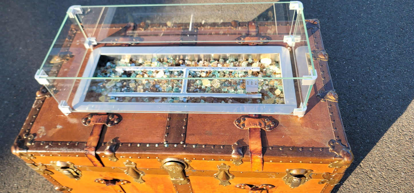 Steamer trunk fire pits