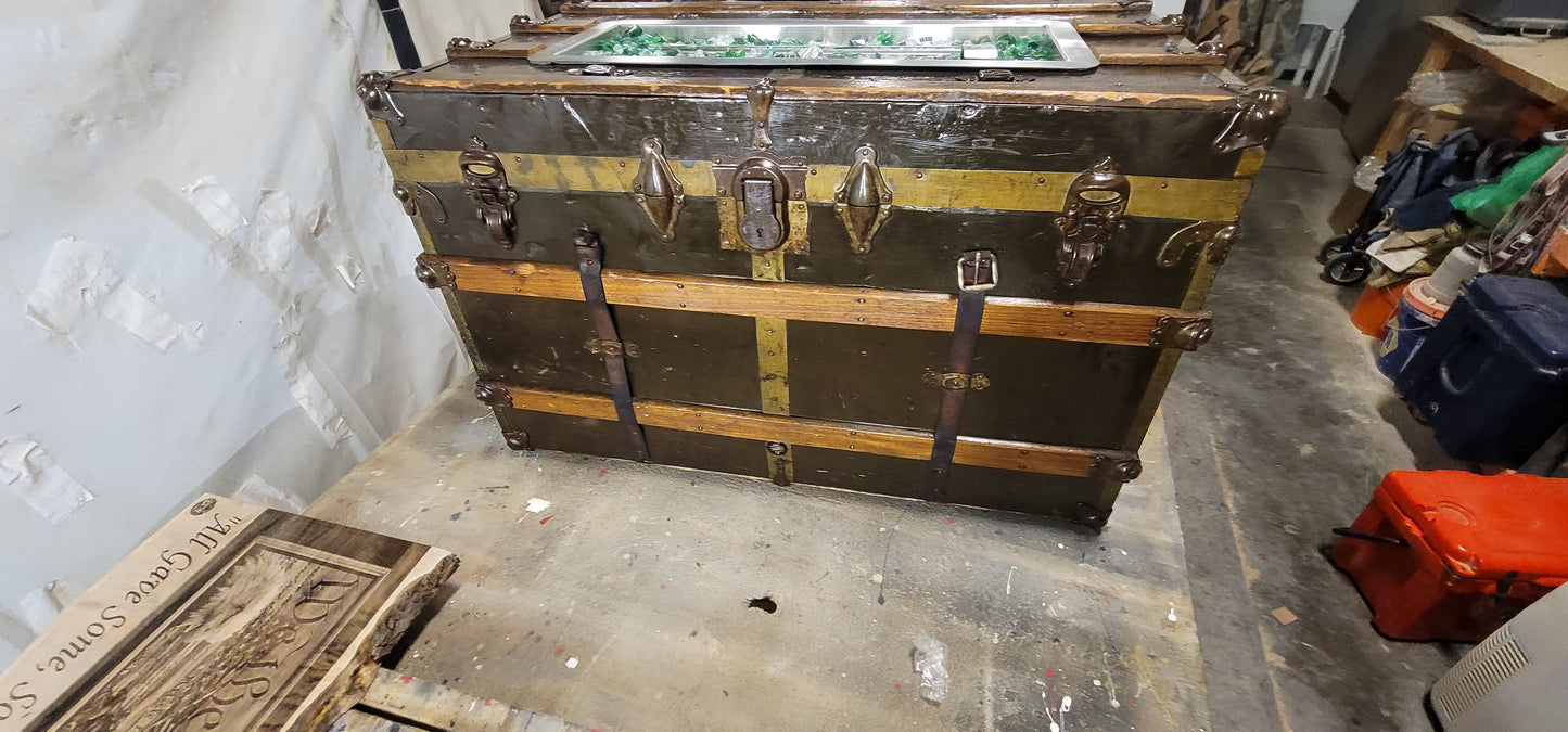 Steamer trunk fire pits