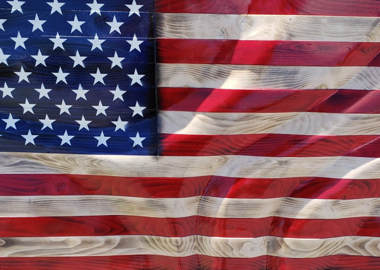 Custom Hand Carved Flags